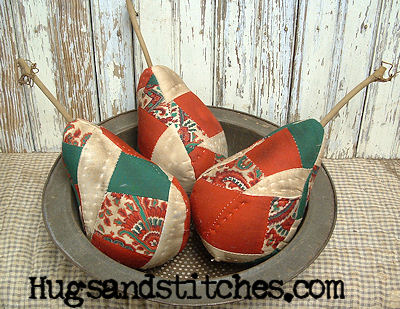 1040X - Christmas Quilt Pears