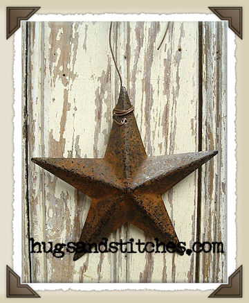 5012 - 3-1/2" Rusty/Black Star Ornie