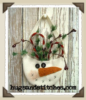 9009 - Snowman Face Bag Ornie