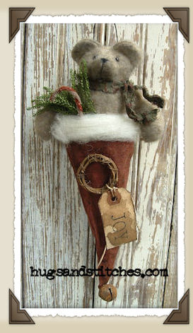 9015 - Rusty Fluted Clip-On Candle Ornie