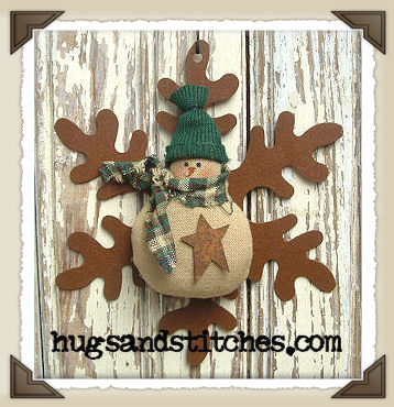 9017 - Snowflake Snowman Ornie