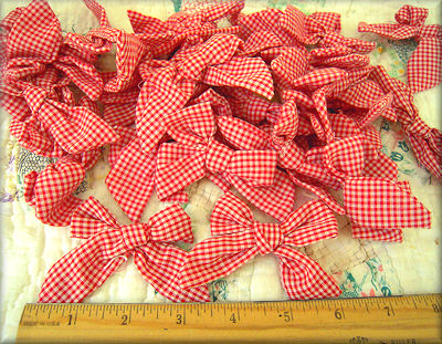 - Red Check Bows*CL