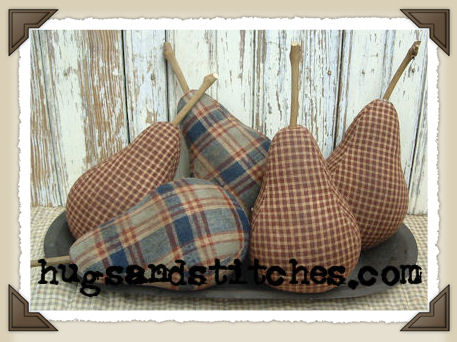 1040RB - Red Check/Blue Plaid Pears