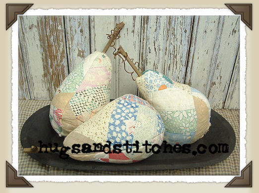 1040P - Pastel Quilt Pears