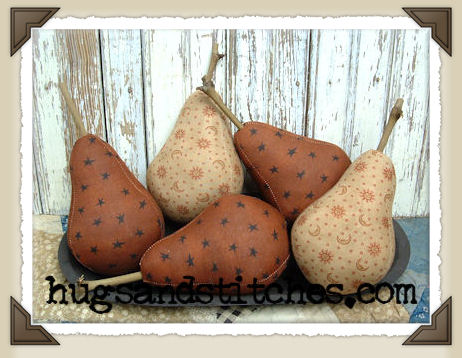1040PT - Rust Star/Tan Moon & Star Pears