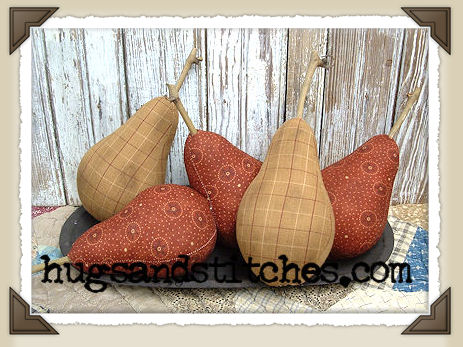 1040RT - Red Star/Tan Plaid Pears