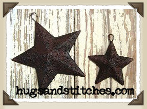Dark Grungy Tin Star Ornies
