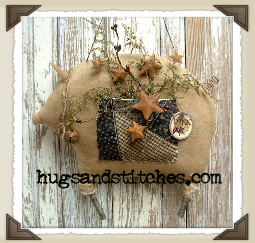 1051 - Large Prim Pig w/Quilt Pocket