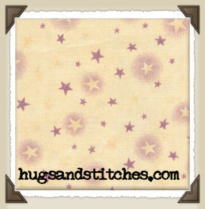 P-11 * Cream & Lavendar Star Print