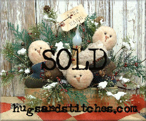 Snowman & Quilt Mittens Cheesebox Lamp
