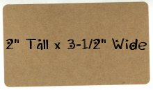 WL10 - Kraft Label Sheet (2" x 3-1/2")