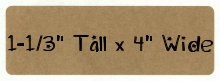 WL14 - Kraft Label Sheet (1-1/3" x 4")