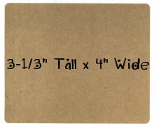 WL6 - Kraft Label Sheet (3-1/3" x 4")